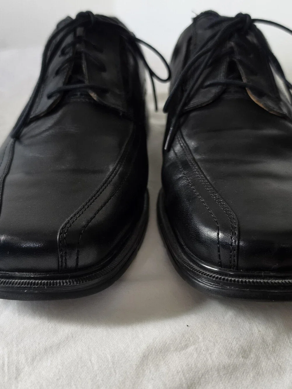 Clarks Unstructured Men’s 10 XW Black Leather Comfort Shoes